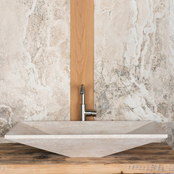 Designer travertine washbasin "Radda"