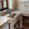 Mattonelle in travertino "10,0x10,0 Avana Mix" Ciottolo