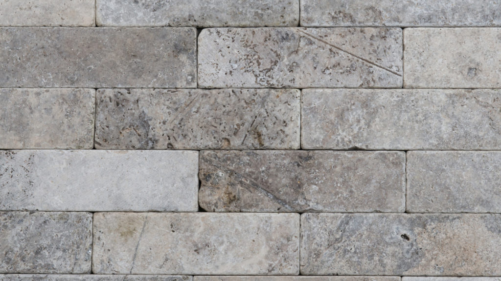 Travertine mosaic "5.0x15.0 Ice" Pebble