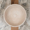 Round travertine washbasin “Ball”