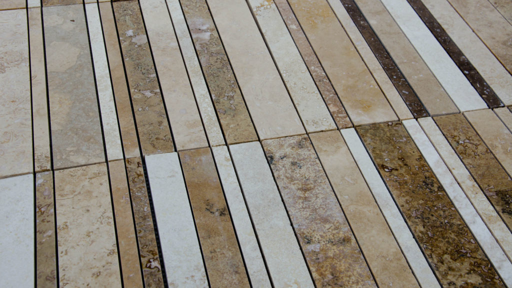 Travertine mosaic “Bars HF Tuscany Mix” Modern