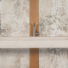 Minimal travertine washbasin “Breve”