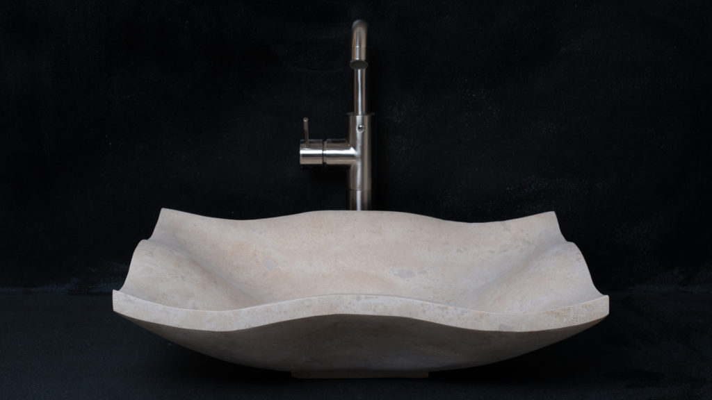 Light travertine sink "Carta"