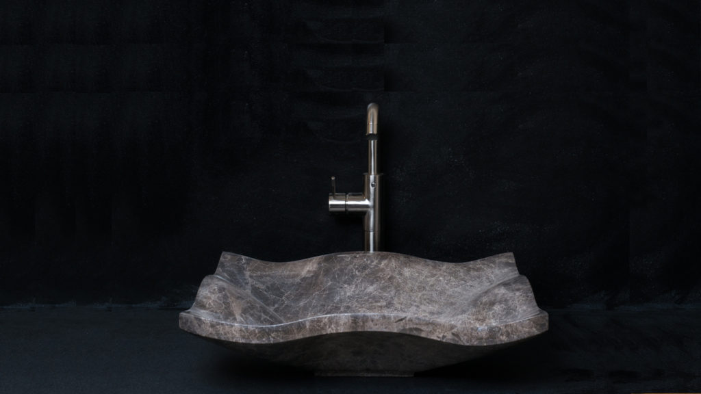 Rectangular marble sink “Carta Emperador”