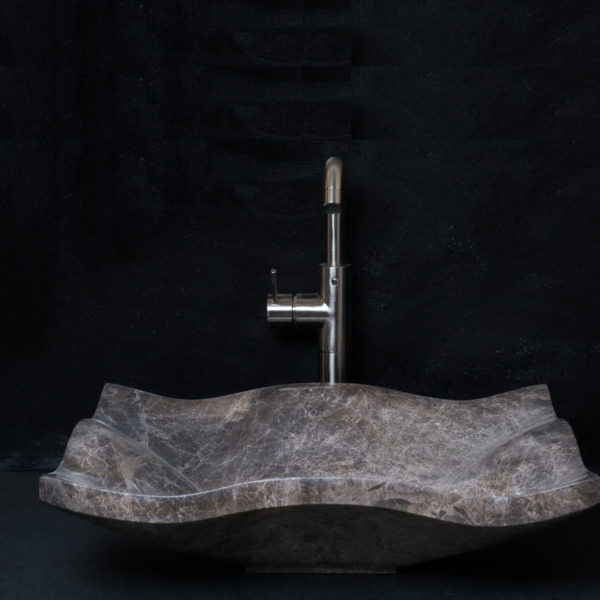 Rectangular marble sink "Carta Emperador"