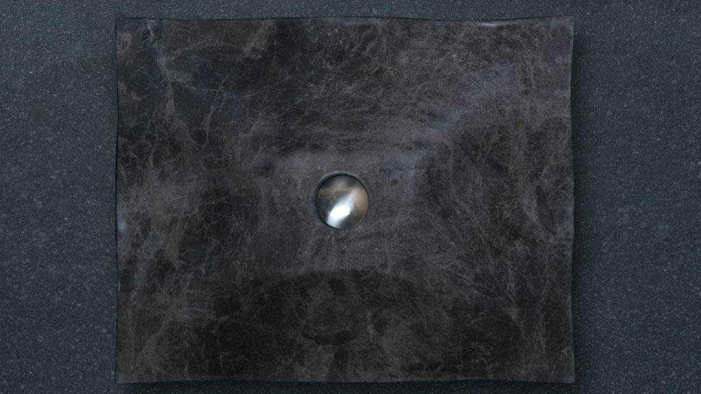 Rectangular marble sink "Carta Emperador"