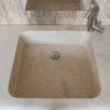 Lavabo di design in travertino "Cave"