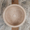 Freestanding travertine washbasin "Colonna"