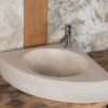 Travertine corner washbasin "Corner"