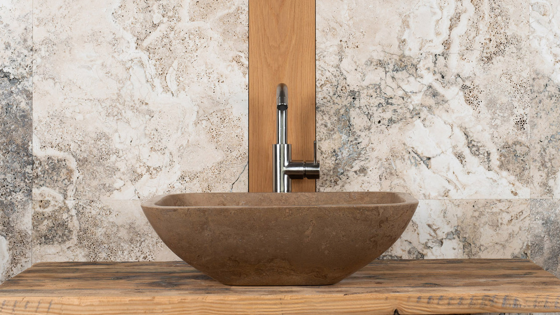 Rectangular travertine sink “Crib SC”