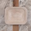 Thin-edged travertine sink "Crib Slim"