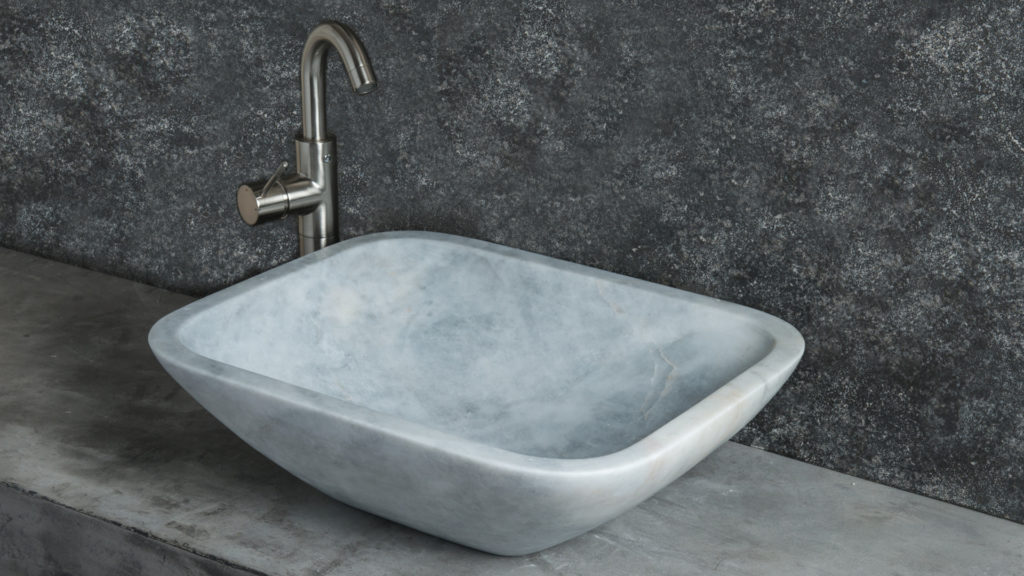 Rectangular marble washbasin "Crib Grey"