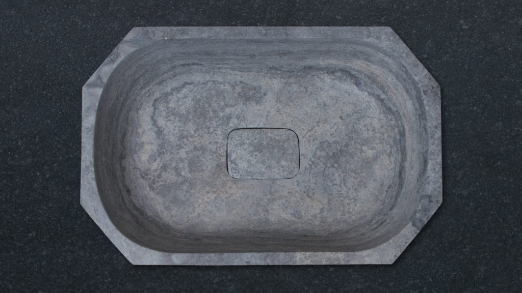 Designer travertine washbasin "Daymo Ice"