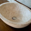 Ovales Waschbecken aus Travertin „Vaschetta“