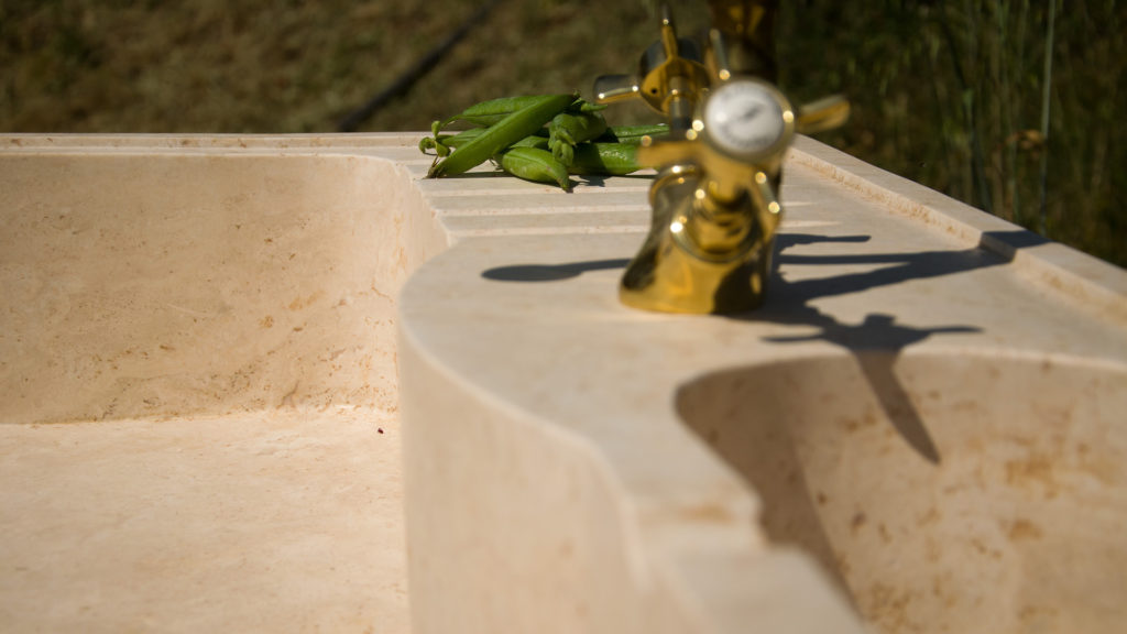 Travertine sink "Acquaio + 1"