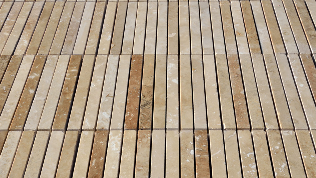 Travertine mosaic “Mini Planks HF” Modern