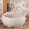 Travertine vessel washbasin "Wheel"