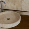 Lavabo tondo in travertino "Round Dish"