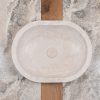 Ovales Waschbecken aus Travertin „Soap“