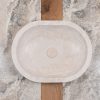 Oval travertine washbasin "Soap"