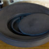 Lavabo tondo in basalto "Ufo Black"