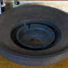 Lavabo tondo in basalto "Ufo Black"