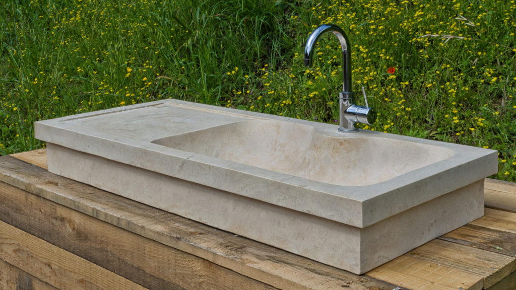 Travertine sink "Village"