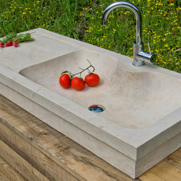 Travertine sink "Village"