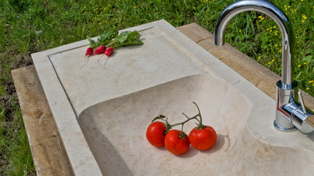 Travertine sink "Village"