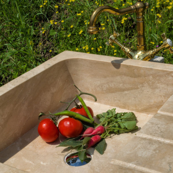 Küchenspüle aus Travertin „Cubo“ - Pietre di Rapolano