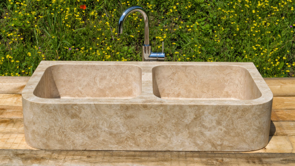 Travertine sink “Double”