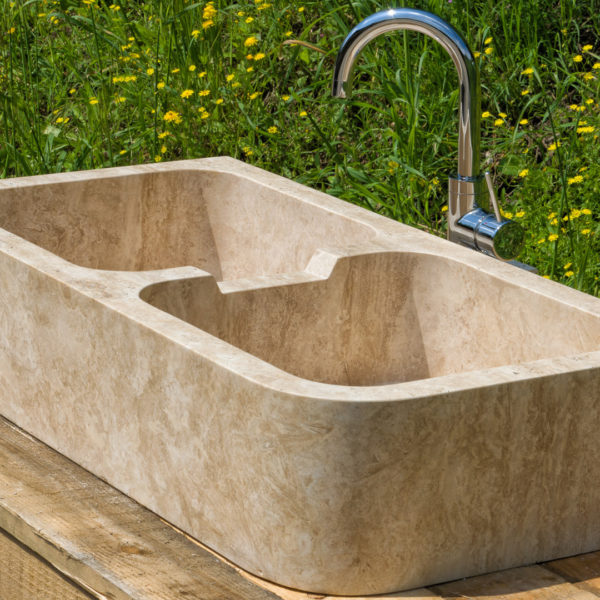 Travertine sink “Double”