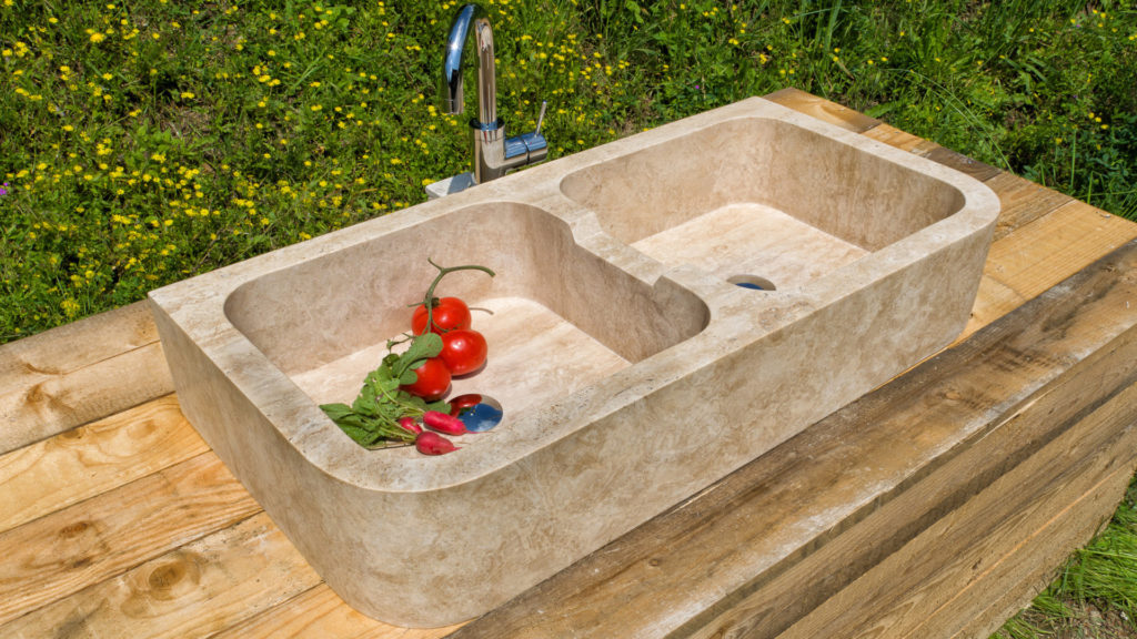 Travertine sink “Double”