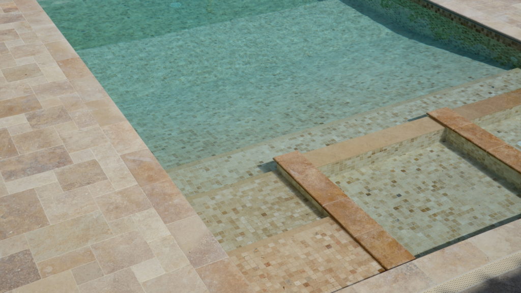 Travertine mosaic "5.0x5.0 Tuscany Mix" Polished