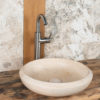 Small travertine washbasin “Essential CH”