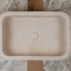 Rounded travertine washbasin "Farm B CH"