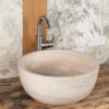 Lavabo bordo sottile in travertino "Fiano Slim"