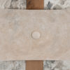 Minimal travertine washbasin “Foglio”