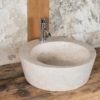 Lavabo da bagno in travertino "Fonte"