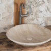 Light travertine washbasin “Fonterutoli”