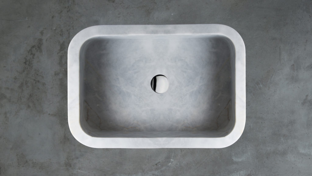 Rectangular marble washbasin "Farm B GR"