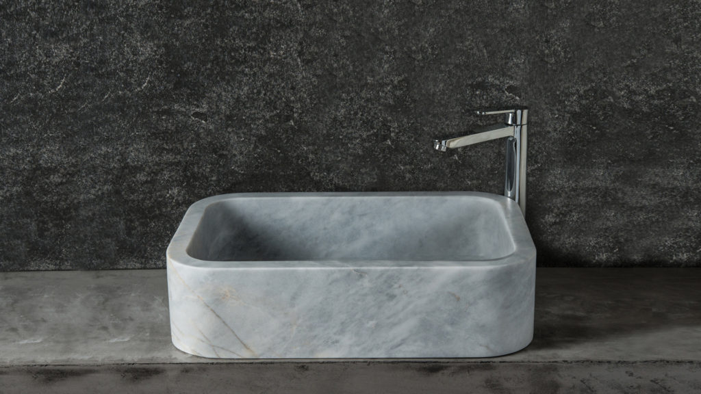 Rectangular marble washbasin “Farm B GR”