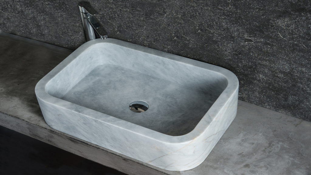 Rectangular marble washbasin "Farm B GR"