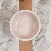 Small round travertine sink "Fianino"