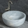 Round marble washbasin "Fiano Grey"