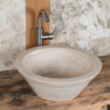 Round travertine washbasin "Gaiole CH"