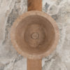 Lavabo tondo in travertino noce "Gaiole Scuro"