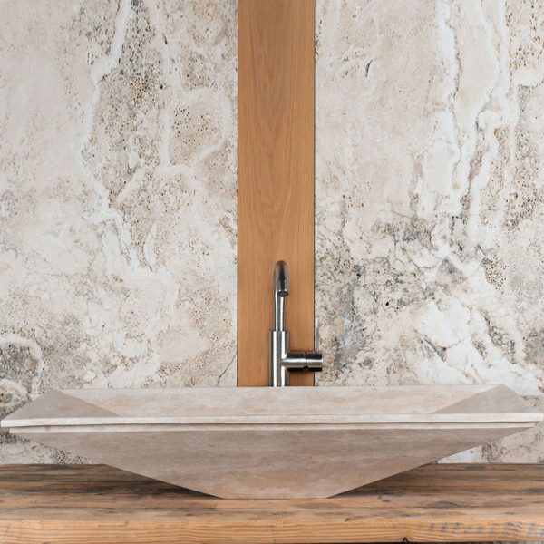 Lavabo da incasso in travertino "Greve"