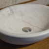 Lavabo ovale in travertino "Vaschetta"