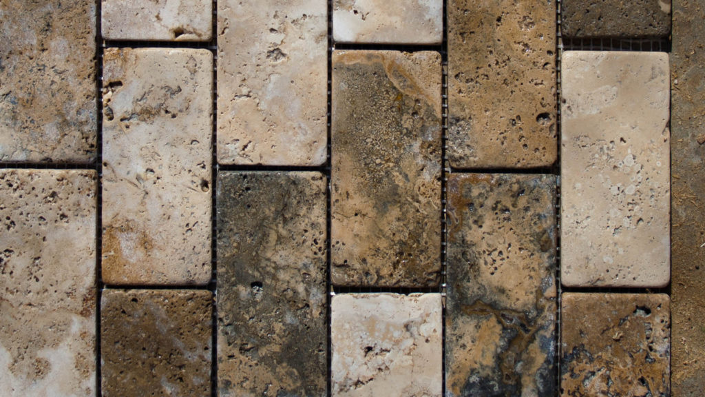Travertine mosaic “5.0x10.0 Tuscany Mix" Pebble